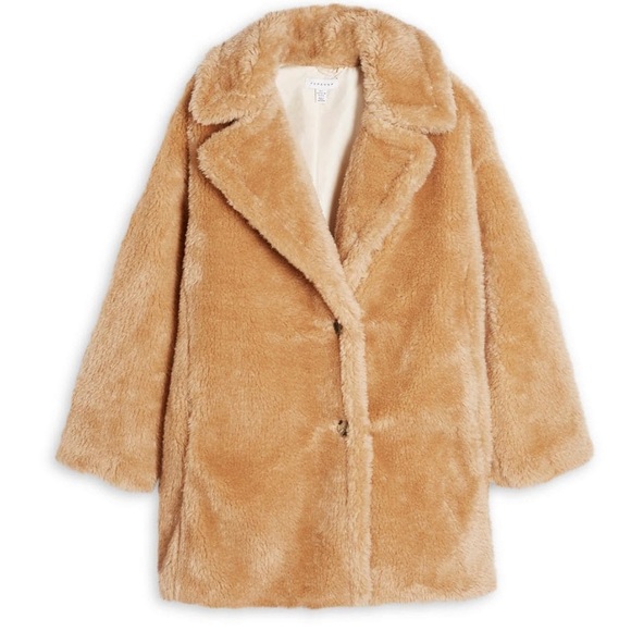 Topshop Faux Fur Coat - Picture 4 of 5